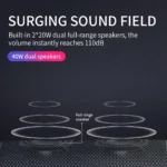 S7 40w IPX7 Waterproof Wireless Portable Speaker with DSP Digital Chip Support Triple Sound Effect