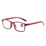 XB8030 Slim Unisex Reading Glasses Anti Blue Light Red Plastic Frame TR90 Men Women’s