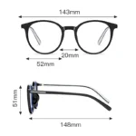 TR90 High Quality Men Women Round Anti-blue Glasses Computer Glasses Blue Light Blocking Anti Ray