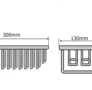 Brushed Gold Wall Mounted Bathroom Organizer Shelf Stainless Steel Shower Storage Rack
