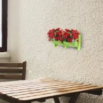 Stackable Vertical Planter Resin Wall Hanging Planter Wall Pocket Self Watering Flower Pot for Strawberries Flowers