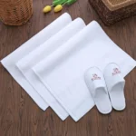 Jacquard Bathroom Mat 100% Cotton White Bath Mat Dry
