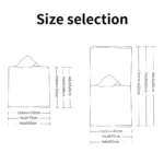 Quick Dry Hooded Beach Robe 100% Cotton Turkish Surf Poncho Towel for Adults & Kids Striped Pattern for Swimming