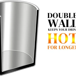 6.7oz/200ml Double Walled Coffee Mugs Stainless Steel Tea Cups Kids Camping Mugs With Handle