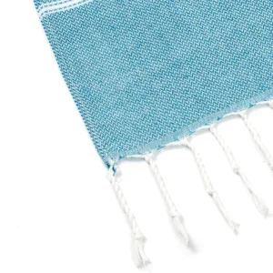 Large Custom Stripe Printed Oversized Turkish Cotton Blend Beach Towel with Tassels for Beach Goers
