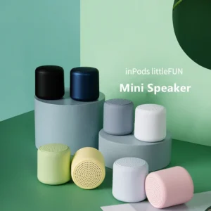 2025 New Release InPods Little Fun Mini BT Wireless Speaker Portable LED Light Mobile Phone MP3 Players for Home Use