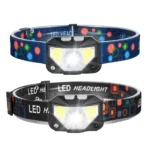Ultralight COB LED Rechargeable Sensor Headlamp Plastic Camping Head Torch for Running & Hiking Premium Product Category