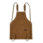 High Quality Heavy Duty Thick Canvas Electrician Men’s Cross Back Aprons Men Work Apron With Tool Pockets