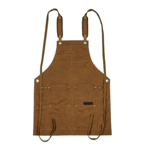 High Quality Heavy Duty Thick Canvas Electrician Men's Cross Back Aprons Men Work Apron With Tool Pockets