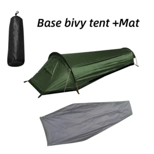 MCETO Base Bivy Tent With Mat Full Set Backpacking Hiking Adventure Lightweight Camping Gear