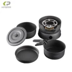 Kingpool Reusable Alocs Portable Outdoor Picnic Camping Pans Stove Cookware Set Pot Mess Kit With Bag