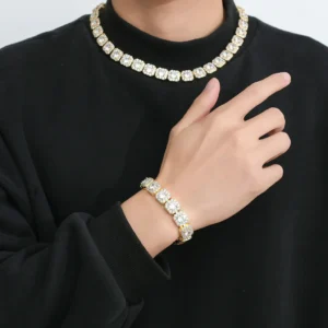 Hip Hop 13mm Micro Paved Cubic Zircon Tennis Chain Bracelet