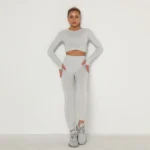 High Quality Women Seamless Breathable Long Sleeve Yoga Sportswear Clothing Gym Clothing Fitness Yoga