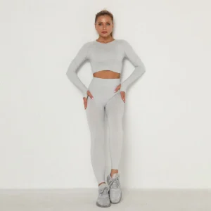High Quality Women Seamless Breathable Long Sleeve Yoga Sportswear Clothing Gym Clothing Fitness Yoga