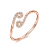 18K Rose ring jewelry set