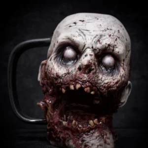 3D Stereoscopic Double Wall Stainless Steel Ghost Head Skull Vacuum Mug with Handle for Back to School