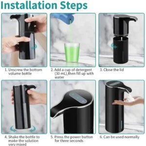 Touchless Hand Sanitizer Dispenser IR Sensor USB Rechargeable Electric Automatic Foam Soap Dispenser