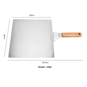 Pizza Cutter Turning Peel Rocker Spatula Baking Peelers Stainless Steel Wooden Handle Kitchen Accessories