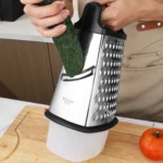 Professional 4 Sided Stainless Steel Cheese Grater Kitchen Manual Vegetable Grater with Handle for Gringer Potatoes