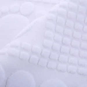 Jacquard Bathroom Mat 100% Cotton White Bath Mat Dry