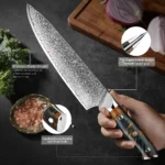 Professional 6Inch Boning Fillet Knife,Damascus Japanese 67 Layer Sharp Flexible Blade Kitchen Chef Knives