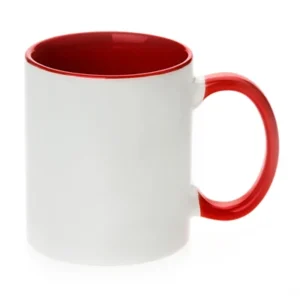 POD 11oz Sublimation Blank Ceramic Coffee Taza Two Tone Mug Inner and Handle Color Black