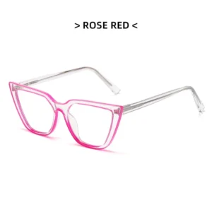 Vintage Cat Eye Ladies Spectacle Frame Lentes Flat Lens Eyeglass Luxury TR Two Tone Women Blue Light Filter Glasses