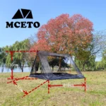 MCETO Outdoor TY500PRO Ultralight Mesh Tent Cabin Tarp Inner 3 Person Hiking Bushcrafter Hunting Gear