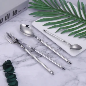 Aquaman High Quality Stainless Steel Flatware Set Classic Design Silver Spoon Fork for Home & Weddings Mirror Polished Metal