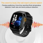 4G GPS Smartwatch with WiFi Elderly Safety Tracker, SOS Emergency Alert, Blood Pressure & Heart Monitoring, Android Watch Phone