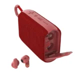 2 in 1 New Outdoor Fabric FM TWS BT TF Card bluetooth Wireless 2 in 1 Speaker Earphone Earbuds Speakers with Charging Box