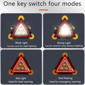 LED Warning Triangle China Flashing Safety Road Light Car Emergency Tool Kit Sign Tripod Warning Triangle