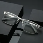 New Luxury 1.50 Degree Women Eyewear Metal Half Frame Blue Light Protection Reading Glasses Men