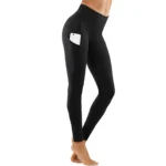High Waist Yoga Pants With Pockets Seamless Tummy Control Leggings Workout 4 Way Stretch Yoga Leggings