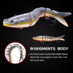 13.4CM 18G Multi Jointed Fishing Lure Hard Plastic 8 Sections Fishing Bait