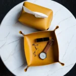 Foldable Leather Valet Tray Home Jewelry Storage Basket Box Tray for Key Coin Change Phone Wallet