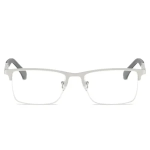 Metal Half Frame Reading Glasses with Blue Light Protection, +1.00 to +4.00