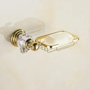 Stainless Steel Bathroom Accessories Set Wall Mount Towel Rack Set Polish Gold