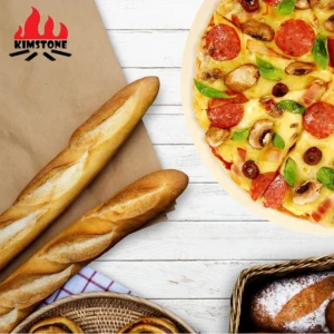 KIMSTONE Ceramic Cooking Accessories Round Pizza Stone Oven  High -Temperature Resistance Suitable for 21 Inch