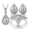 pear moissanite jewelry set