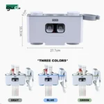 Auto Bathroom Wall Mount Automatic Toothpaste Dispenser Toothbrush Holder Set Squeezer for Children and Adults