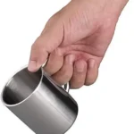 6.7oz/200ml Double Walled Coffee Mugs Stainless Steel Tea Cups Kids Camping Mugs With Handle