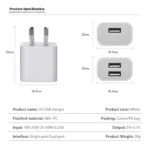 Interface USB Power Adapter 5V 2A Australia New Zealand AU Plug Wall Charger Smart Phone Car Interior Accessories