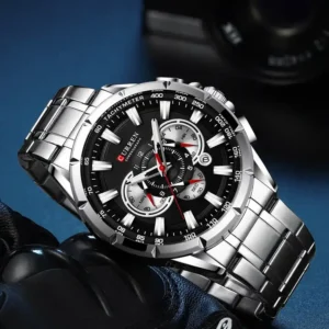 Curren 8363 Japanese Men Silicone Luminous Hands Wrist Watch