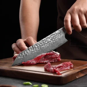 XITUO 67-Layer Damascus Steel Kiritsuke Chef Knife, ABS White Handle