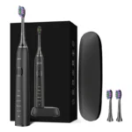 Adult Rotary Electric Toothbrush Portable Sonic USB Travel Case 5 Modes 2 Soft Bristle Brush Heads IPX7 Waterproof