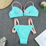 JSN7129 New Solid Sexy Push up Bikini 2022 Bikinis Woman Swimwear Bathing Suit Underwire Mini Mirco Bikini