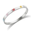 Silver Color Plated-Colorful Flower