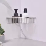 Stainless Steel 304 Durable Black Bathroom Shelves Corner Shower Caddy