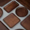 heavy bamboo round plate